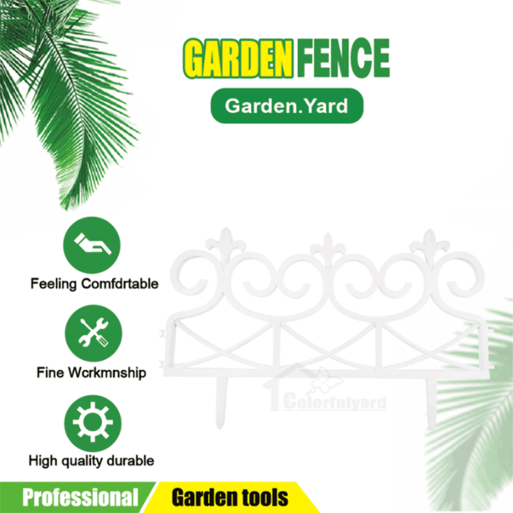 White Plastic Courtyard Decor Fence factory