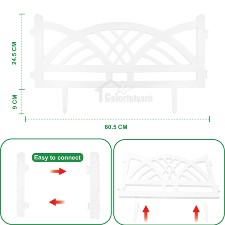 White Plastic Garden Border Fence high quality White Plastic Garden Border Fence high quality